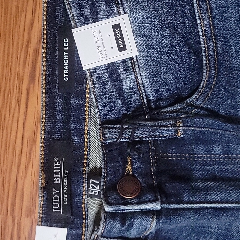 *HP* NEW Judy Blue Straight Leg Distressed Jeans - Picture 3 of 4